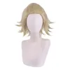 FUTEMENTO DE PARTE TOKYO REVENGERS CARACTERIAL DE ANIME WIG MANJIRO Sano Mikey Light Blond Hair Short Heat Fiber Cosplay Dress Up Up