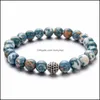 Beaded New Fashion 10 %/Set Narural Stone Coubic Zicron Beads Bracelet для мужчин Женщины, которые заживают энергию