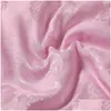 Blankets Blanket Mberry Silk Blanket/Quilt/Comforter For Winter/Summer King/Queen/Twin Size White And Pink Handwork Duvet Drop Deliv Dhtca