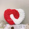 Roses décoratives préservées, Double cœur, décoration murale pour porte de voiture, mariage, maison, fête, saint-valentin, mois