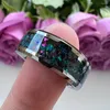 Bröllopsringar 6mm 8mm volframring Ring Beveled Edges Galaxy Series Opal Inlay Polished Finish For Men Wemen High Quality Comfort Fit