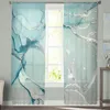 Curtain Marble Texture Sheer Window Curtains For Living Room Children Bedroom Kitchen Tulle Voile Hanging