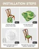 Sandalye kapakları İskandinav rüzgar bitkileri palmiye bırakır koltuk yastık streç yemek kapağı slipcovers ev için el ziyafet oturma odası