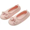 Soft Breathable Sole Slippers 978 Pregnant Outdoor Shoes Bowtie Ballerina Lightweight House Indoor Comfy