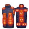 Gilets pour hommes 17/13 zones gilet chauffant hommes femmes hiver chaud veste chauffante USB gilet chauffant gilet de chasse thermique gilet auto-chauffant grande taille 6XL 230111