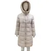 Parkas en duvet pour femmes 4xl femmes à capuche mince long manteau en duvet Blackred vêtements d'extérieur long rembourrage parkas hiver femmes manteaux femme veste 230111