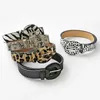 Belts Fashion Leather Belt Snake Leopard Printed Women Jeans Dress Retro Round Buckle Ladies Girls Waist