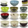 Bowls Rice Soup Melamine Servies Dinnerware Japanese Style Picnic Small Lightweight Tableware Flower Print Bowl Kitchen Utensils