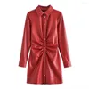Повседневные платья Xikom Spring for Women 2023 Красная кожа