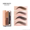 Sourcils Enhancers Heres B2Uty 3D Scpt Poudre Combinaison de deux couleurs Double tête Eyerbow Brosse Longue durée Naturel Facile à porter Maquillage Dh5Fz