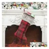 Christmas Decorations Stocking Gift Bag Xmas Tree Ornament Socks Candy Bags Home Party Decorative Items Shop Shopwindow Drop Deliver Dhsyu