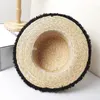 Wide Brim Hats 2023 Flat-top Straw Hat For Ladies High-grade Air Permeable Sunshade Lafite Grass Sunblock