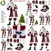 Décorations De Noël 9 Pcs Veet Deluxe Père Noël Père Cosplay Costume Costume Adt Déguisements Fl Set Ensembles Drop Delivery Home Garden Dhsm0