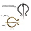 Brooches QIHE JEWELRY Twisted Viking Clasp Penannular Brooch Cloak Pin Metal Scarf Gift Men Women Gifts