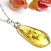 Hänghalsband 34 18 6 mm för smycken som gör kvinnor halsband charm transparent gul wtaerdrop naturlig kristall