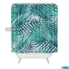 Duschgardiner sweetenlife tropisk gardin polyester tyg enkla badrum design gröna växter badvattentät 180 cm droppe avdelad dhvlt