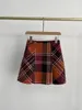 Röcke Kuzuwata Hohe Taille Schlank Kontrast Farbe Plaid Mini Rock Kawaii Herbst Winter Japanischen Jupe Harajuku Faldas Mujer Moda 2023 230110