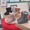 Australien kvinnor stövlar pom bollkedjedekor mocka ankel boot lady designer skötande päls tossor australiska skor plattform päls kastanj