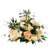 Ghirlande di fiori decorativi Personalizza 40 cm Decorazioni per la tavola di nozze di rose artificiali Centrotavola di fiori Sfondo Festa Strada floreale Dh7Tu