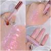 Тени для век 1/4pcs Жидкие тени для век Set Crystal Diamond Palette Shimmer блеск выделения Metallic Drop Health Beauty Makeup Dhy7z