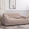 Sandalye, Nordic Style Houndsstoth Sofa Kapak Yastık Kumaş Elastik Basit Havlu Oturma Odası İçin Büyük Kanepeler Kapsar