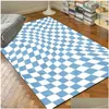 Mattor Checkerboard Area Rug f￶r vardagsrum sovrum f￤rgad kaklad matta rutig rutig lila rosa gr￶n brun retro marockansk dr dhrgt