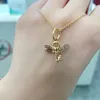 محول قلادة Flying Flying Fairy Flying Key Necklace قلادة مجوهرات مصممة للنساء