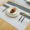 Table Servettvärmeisolering Klassisk anti-kryp Stripe Design Tethandduk Hushållsmaterial