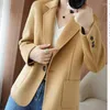 Women's Suits Autumn And Winter Wool Jacket Womens Clothing Short Woolen Coats Slim Wild Elegant Female Korean Outerwear Thick Blazer