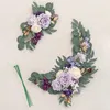 Objets décoratifs Figurines Artificiel Flower Wreath Wedding Arch Arrangement de toile de fond de porte Fleurs de jardin extérieur décor Rose Rose Péony 230110