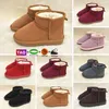 2023 Designerschuhe Jungen und Mädchen Stil Kinder Baby Schneestiefel Wasserdichte Slip-on Kinder Winter Kuh Lederstiefel Marke 25-35