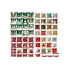 Autres fournitures de fête festive 176 motifs taie d'oreiller de Noël père Noël arbre de Noël bonhomme de neige Colorf Er maison canapé voiture décor coussin Dh3Pe