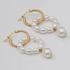 Hoop örhängen go2boho vackra sötvatten riktiga pärlpärlor handgjorda örhängen 2023 kvinnliga smycken som tillverkar grossistleverantörer