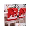 Décorations De Noël Chaise Ers Chapeau De Noël Rouge Merry Back Er Décoration De Fête 60 X 49 Cm Drop Delivery Home Garden Fournitures De Fête Dheam