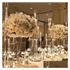 Party Decoration Style Crystal Clear Candelabra bruiloft centerpieces 8 Arms Acryl kaarsenhouder voor Tabel 1416 Drop Delivery Home DHLTP