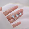 Studörhängen 925 Sterling Silver Elegant Blue Daisy Simple Tassel Zircon Cute Flower for Women Fashion Jewelry Gifts