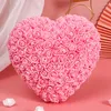 Dekoratif çiçekler 40cm kırmızı gül seven kalp sevgililer günü hediyeler yapay çiçek düğün dekorasyon sabun köpük diy