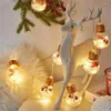 Strängar 4m 10Led Snow Globe String Lights Renslampor Jul fairy Garland Patio Home Cafe Xmas Tree Decoration