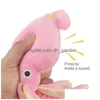 Jouets pour chiens à mâcher dessin animé calmar jouet poulpe mignon BB peluche chiot corde rose mâcher fournitures de grincement livraison directe maison jardin Dhgarden Dh9Dj