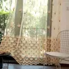 Curtain Phoenix Feather Embroidered Tulle Curtains For Living Room Delicate Peacock Design Lace Bottom French Window Drapes Js240c