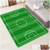 Carpets Modern Carpet 3D Football Area Rugs Flannel Rug Memory Foam Boys Kids Play Cl Mat Big For Home Living Room Blanket Drop Deli Dhxm4