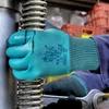 Nitrilhandskar 1 par blå oljebeständig vattentät arbeta bra grepp anti-abrasion säkerhetskonstruktion industriell
