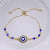 Link Armbanden 2023 Trendy Turkse Oog Sieraden Bohemian Vriendschap Boho Strass Evil Charm Armband Voor Vrouwen Jewelry3386