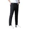 Calças masculinas 2023 Spring Autumn Casual Men algodão Slim Fit Chinos Moda Cinza Casa Male Round Plus Tamanho 28-38