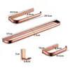 Set di accessori per il bagno Accessori per il bagno in oro rosa di lusso Portarotolo in ottone Porta asciugamani Anello per accappatoio Set di ferramenta Drop Delivery Home Gard Dhzfr