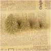 Juldekorationer 10st mini DIY TREE 6.5CM FAKE PINE SISAL BASKBURST Vit Santa Snow Frost House Decor Drop Delivery Home G Dhywb