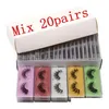 Falska ögonfransar 3D Mink Lashes Colorf Eyelash Packaging Box i BK 10 -stil med mticolor Baskort handgjorda grossistsmakeup öga las dhida