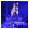 Party Decoration Style Crystal Clear Candelabra bruiloft centerpieces 8 Arms Acryl kaarsenhouder voor Tabel 1416 Drop Delivery Home DHLTP