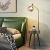 Vloerlampen houten lade draadloos laad slaapkamer bedgebied selecteer lamp woonkamer sofa zijkant afstandsbediening dimmer led