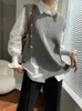 Damesblouses LANMREM Tweedelig overhemd in Koreaanse stijl Metalen knoop Gebreide top Lange mouw Enkele rij knopen Voor Dames 2023 Lente 2Q1041